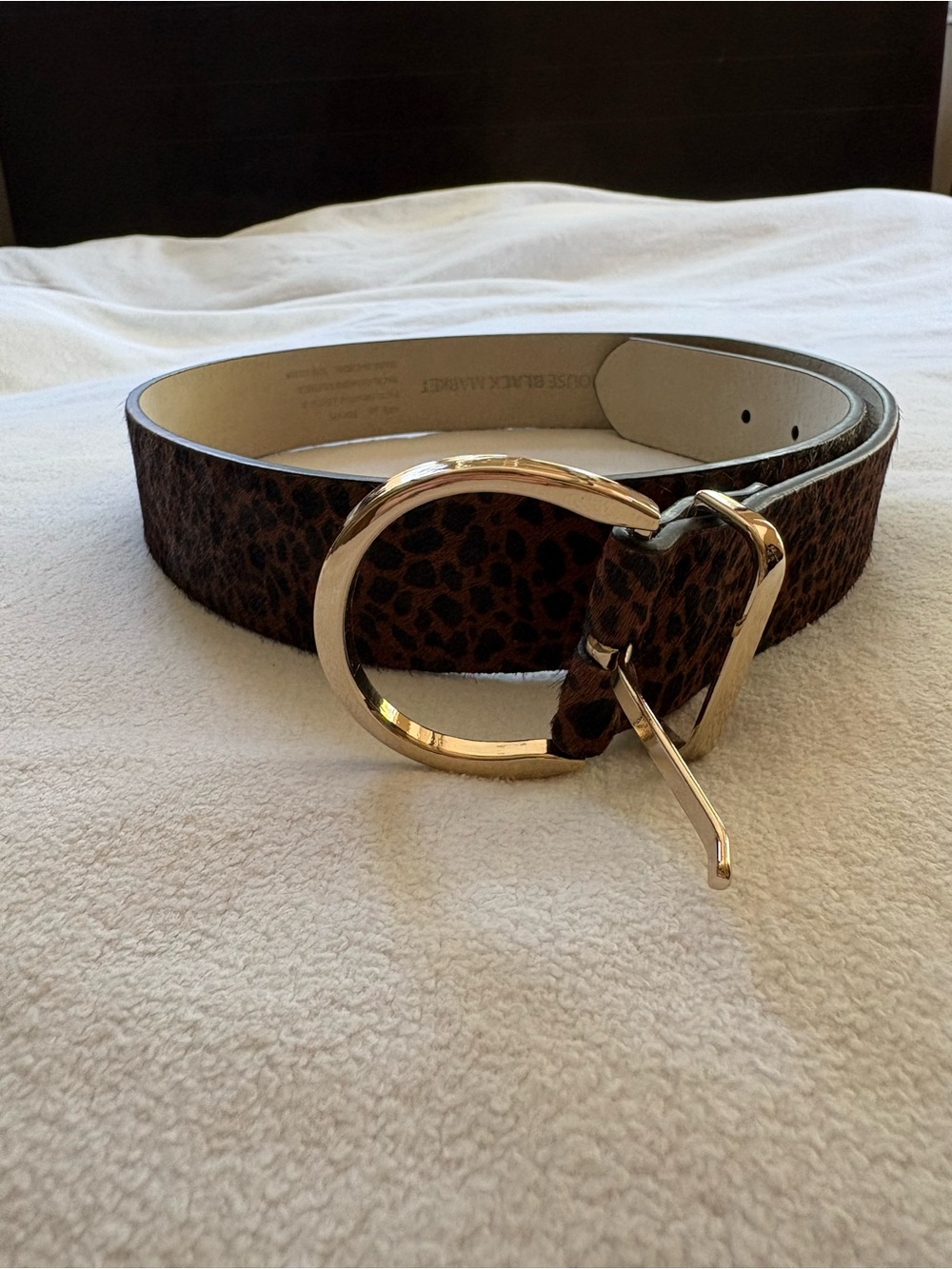 WHBM leopard print calf hair belt - Picture 2 of 4